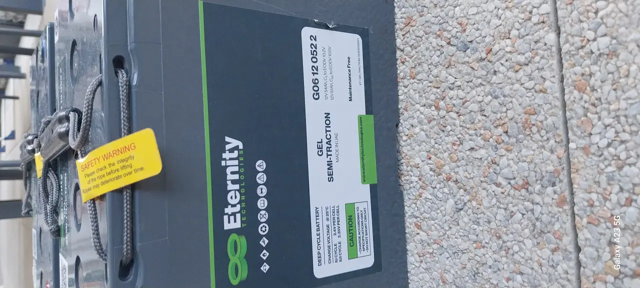 2 batteries gel Eternity G06 12V 61Ah pour fauteuil roulant ou déambulateur médical