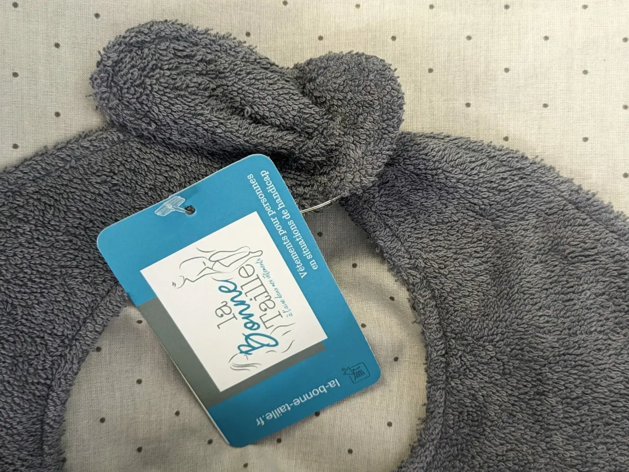 Tour de cou en éponge gris anthracite, neuf avec étiquette, doux au toucher, conçu pour le confort et l